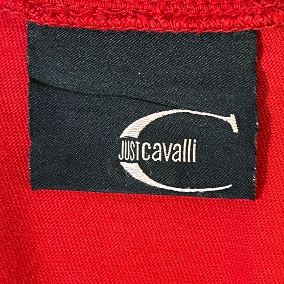 JUST CAVALLI LOVE ME T-SHIRT IN DARK RED - Picture 6 of 9